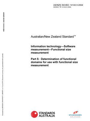 AS/NZS ISO/IEC 14143.5:2004