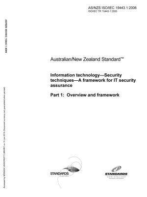 AS/NZS ISO/IEC 15443.1:2006