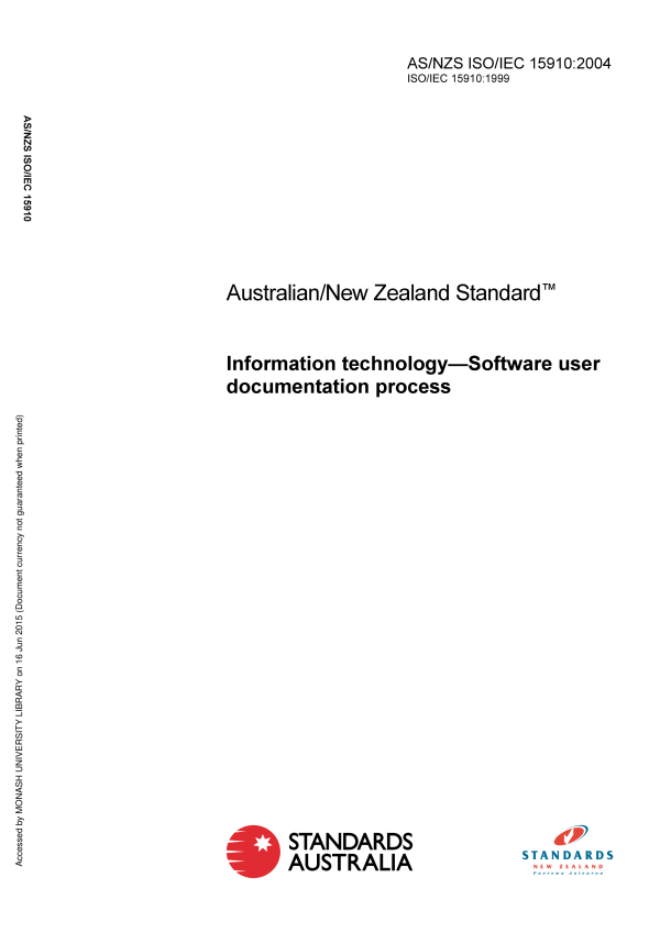 AS/NZS ISO/IEC 15910:2004 AS/NZS ISO/IEC 15910:2004