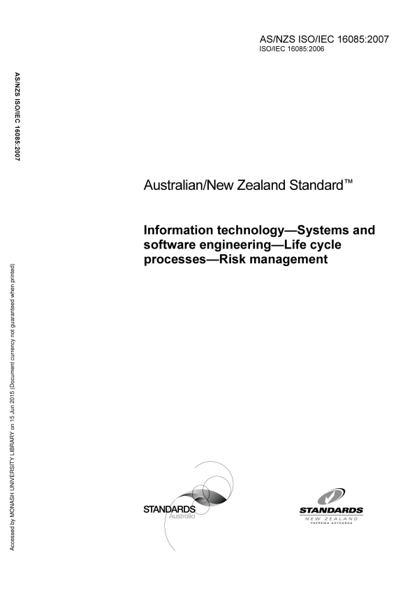 AS/NZS ISO/IEC 16085:2007