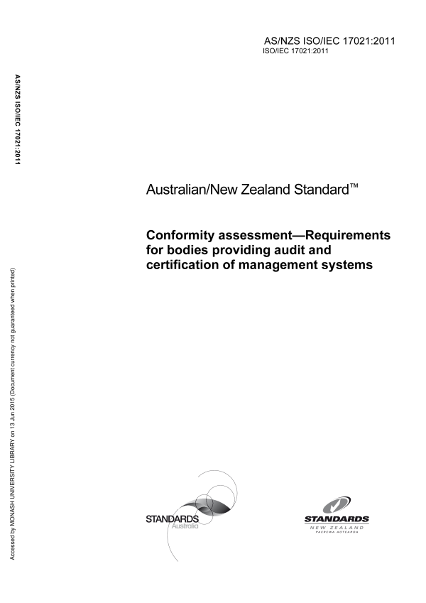 AS/NZS ISO/IEC 17021:2011