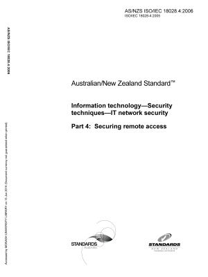 AS/NZS ISO/IEC 18028.4:2006