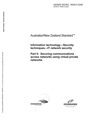 AS/NZS ISO/IEC 18028.5:2008