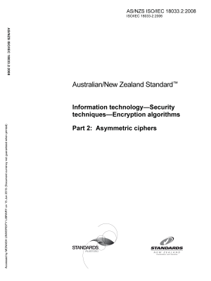 AS/NZS ISO/IEC 18033.2:2008