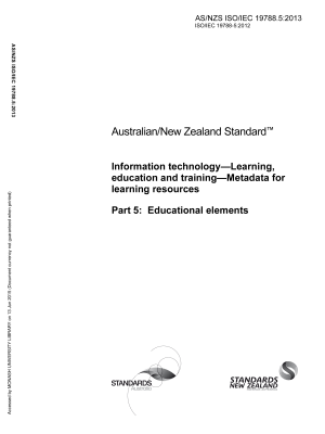 AS/NZS ISO/IEC 19788.5:2013