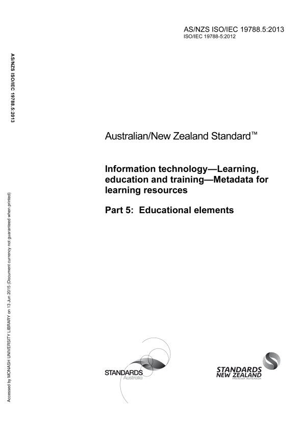 AS/NZS ISO/IEC 19788.5:2013