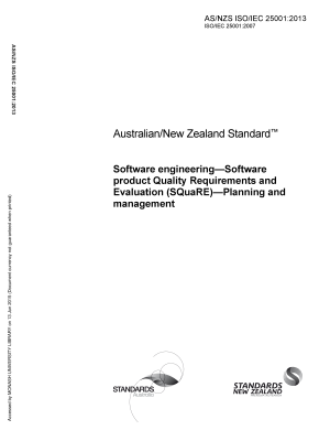 AS/NZS ISO/IEC 25001:2013