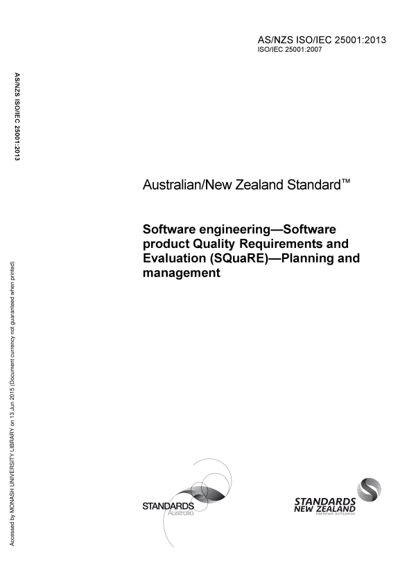 AS/NZS ISO/IEC 25001:2013