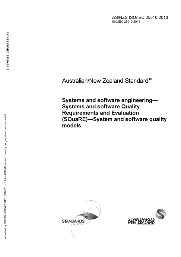 AS/NZS ISO/IEC 25010:2013