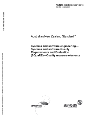 AS/NZS ISO/IEC 25021:2013