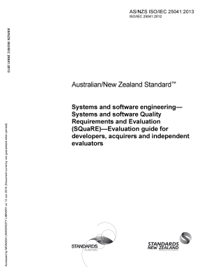 AS/NZS ISO/IEC 25041:2013