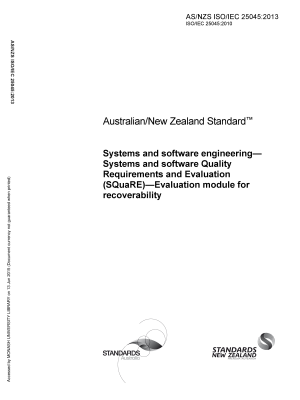 AS/NZS ISO/IEC 25045:2013