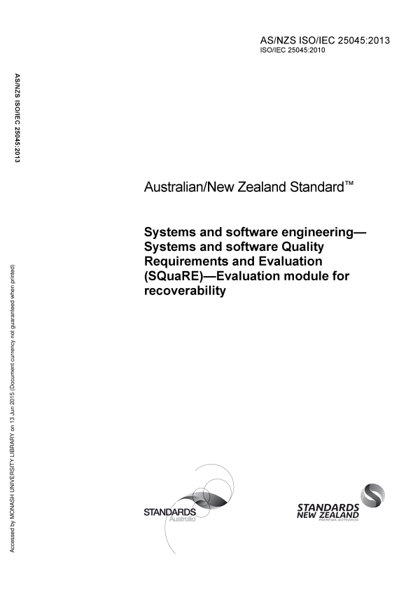 AS/NZS ISO/IEC 25045:2013