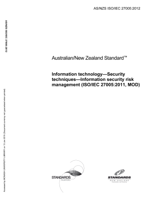 AS/NZS ISO/IEC 27005:2012