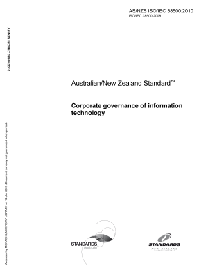 AS/NZS ISO/IEC 38500:2010
