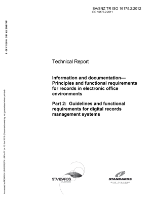 SA/SNZ TR ISO 16175.2:2012