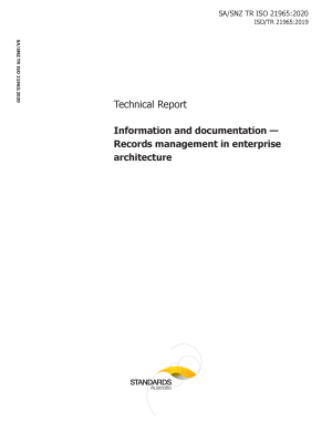 SA/SNZ TR ISO 21965:2020