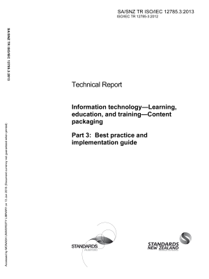 SA/SNZ TR ISO/IEC 12785.3:2013