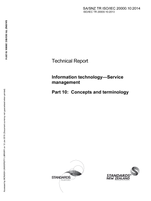 SA/SNZ TR ISO/IEC 20000.10:2014