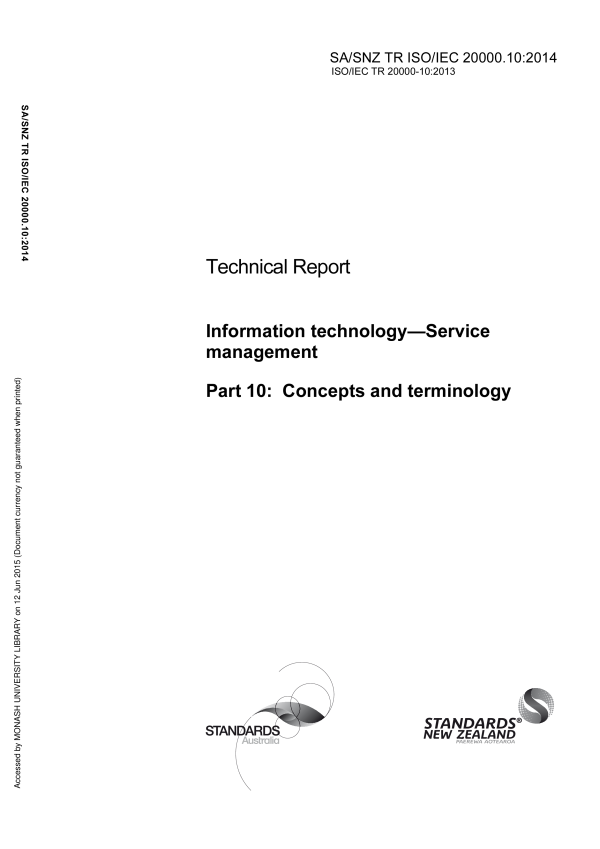SA/SNZ TR ISO/IEC 20000.10:2014