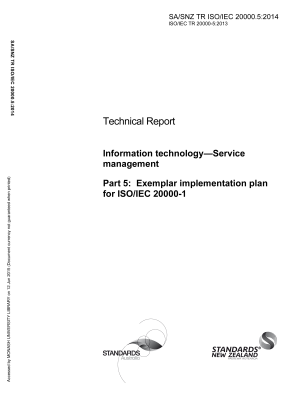 SA/SNZ TR ISO/IEC 20000.5:2014