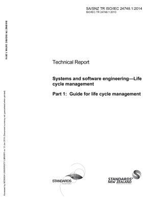 SA/SNZ TR ISO/IEC 24748.1:2014
