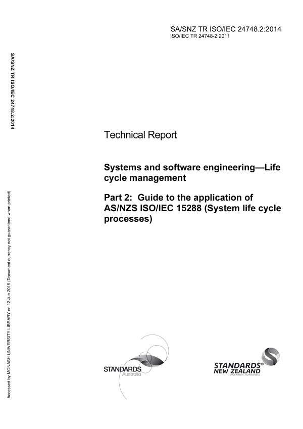 SA/SNZ TR ISO/IEC 24748.2:2014