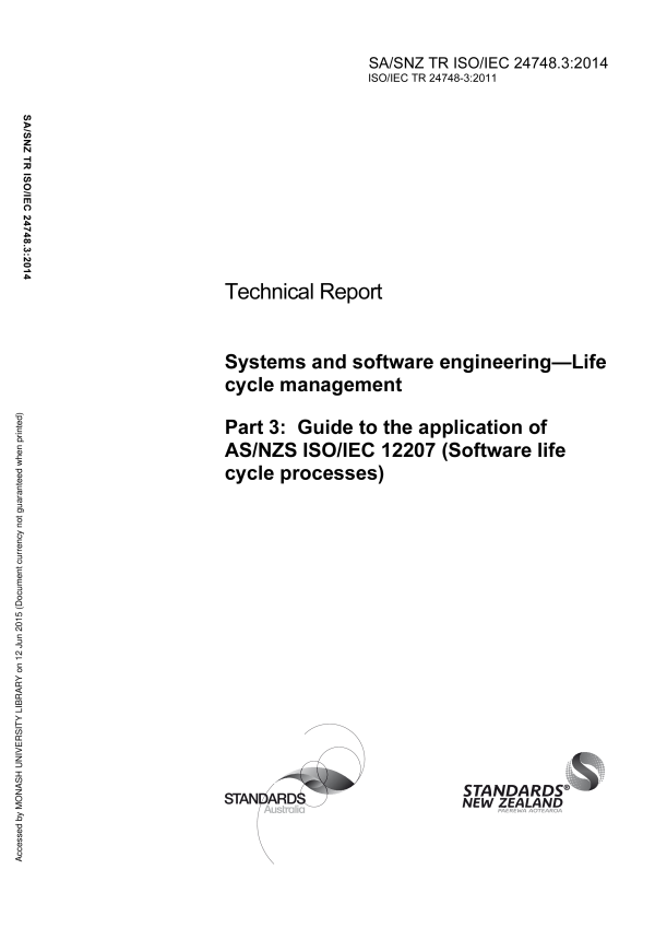 SA/SNZ TR ISO/IEC 24748.3:2014