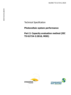 SA/SNZ TS 61724.2:2020