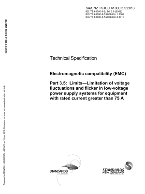 SA/SNZ TS IEC 61000.3.5:2013