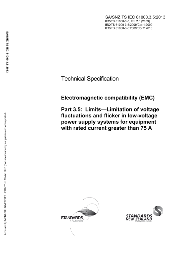 SA/SNZ TS IEC 61000.3.5:2013