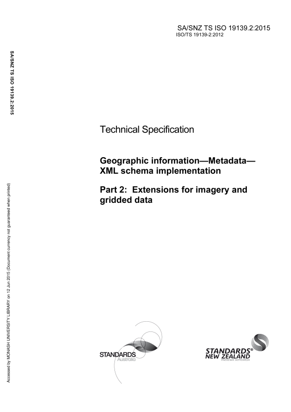 SA/SNZ TS ISO 19139.2:2015 SA/SNZ TS ISO 19139.2:2015