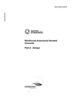 AS 5146.2: 11/26/2018 Reinforced Autoclaved Aerated Concrete, Part 2: Design