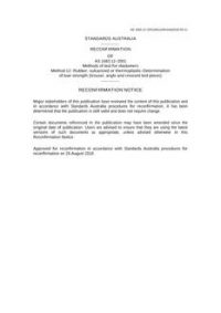 AS 1683.12: 06/29/2001 Methods of test for elastomers, Method 12: Rubber, vulcanized or thermoplastic – Determination of tear strength (trouser, angle and crescent test pieces)