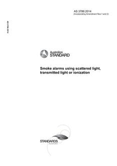 AS 3786: 02/16/2015 Smoke alarms using scattered light, transmitted light or ionization