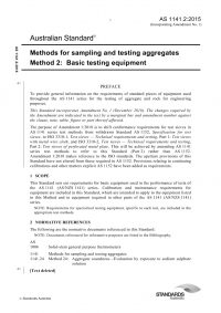 AS 1141.2: 04/14/2015 Methods for sampling and testing aggregates, Method 2: Basic testing equipment