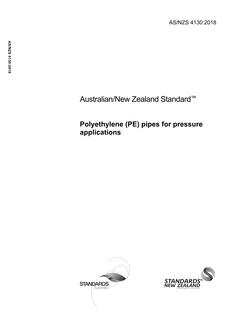 AS/NZS 4130: 12/05/2018 Polyethylene (PE) pipes for pressure applications