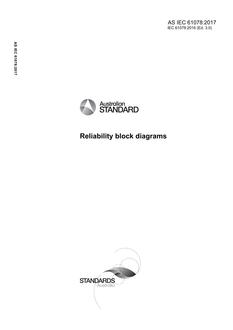 AS IEC 61078: 05/12/2017 Reliability block diagrams