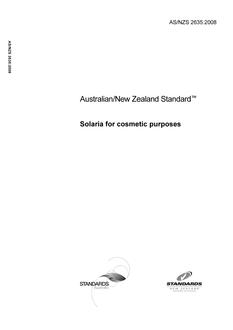 AS/NZS 2635: 12/31/2008 Solaria for cosmetic purposes