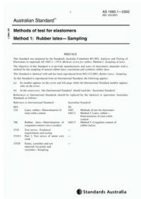 AS 1683.1: 01/01/2002 Methods of test for elastomers, Method 1: Rubber latex – Sampling