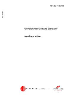 AS/NZS 4146: 02/23/2000 Laundry practice