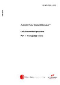 AS/NZS 2908.1: 05/12/2000 Cellulose-cement products, Part 1: Corrugated sheets