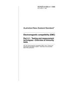 AS/NZS 61000.4.1: 03/05/1999 Electromagnetic compatibility (EMC), Part 4.1: Testing and measurement techniques – Overview of immunity tests