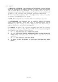 AS/NZS 1841.8: 04/05/1997 Portable fire extinguishers, Part 8: Specific requirements for non-rechargeable type extinguishers