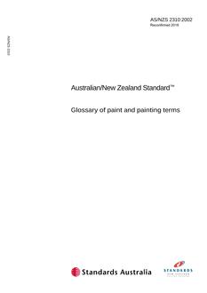 AS/NZS 2310: 08/12/2002 Glossary of paint and painting terms
