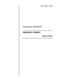 AS 1316: 01/01/1972 Masonry cement (metric units)