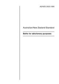 AS/NZS 2023: 08/05/1995 Baths for ablutionary purposes