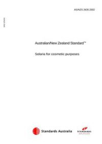 AS/NZS 2635: 03/29/2002 Solaria for cosmetic purposes