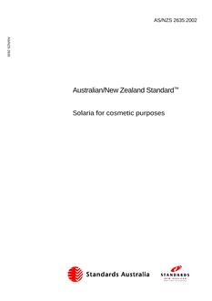 AS/NZS 2635: 03/29/2002 Solaria for cosmetic purposes