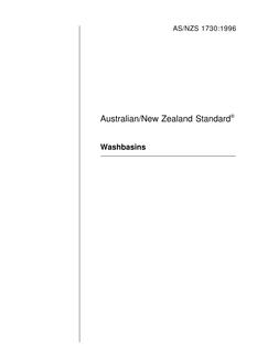 AS/NZS 1730: 08/05/1996 Washbasins